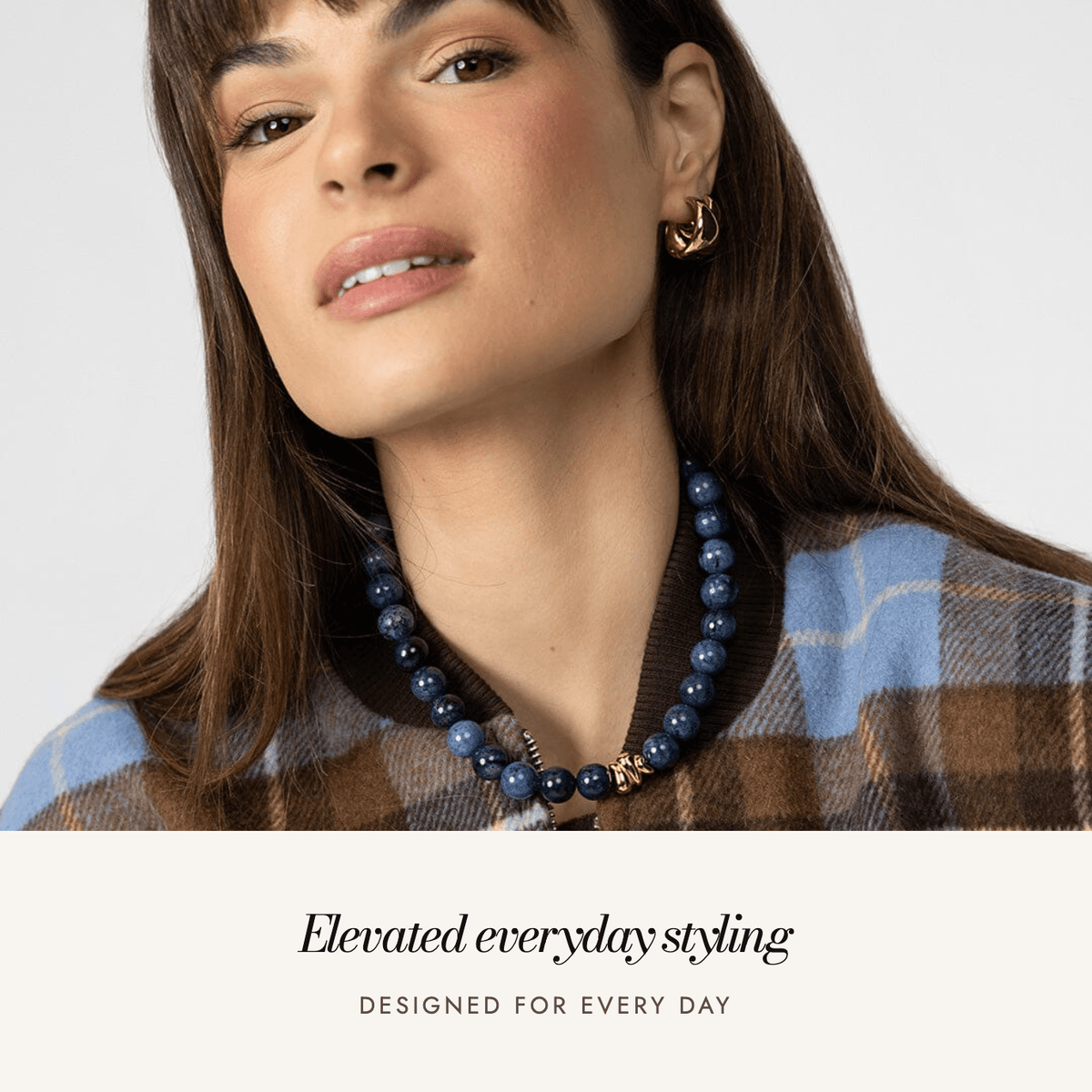 Terra Necklace Tide worn: elevated everyday styling, designed for every day
