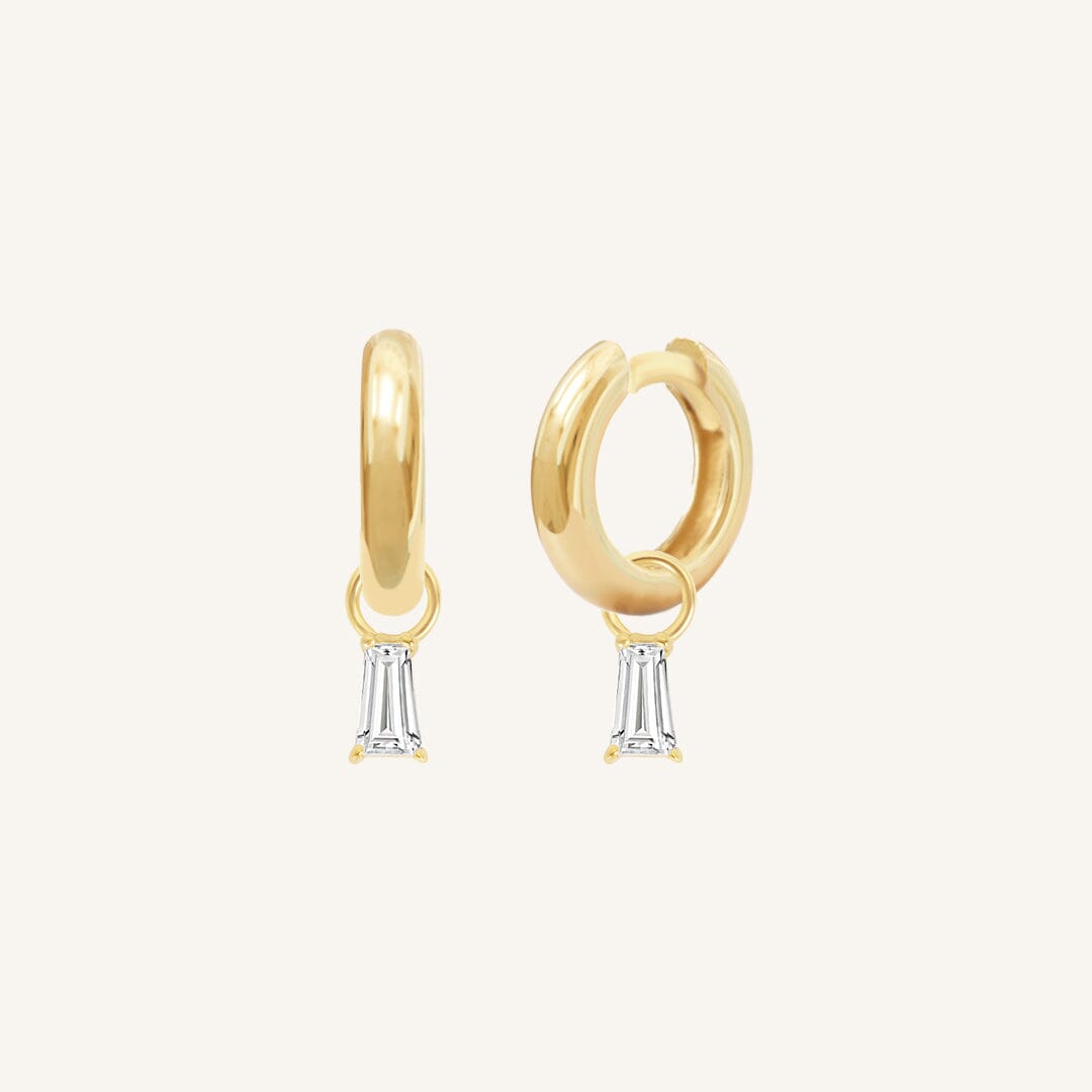 Flourish Plain Charm Hoops