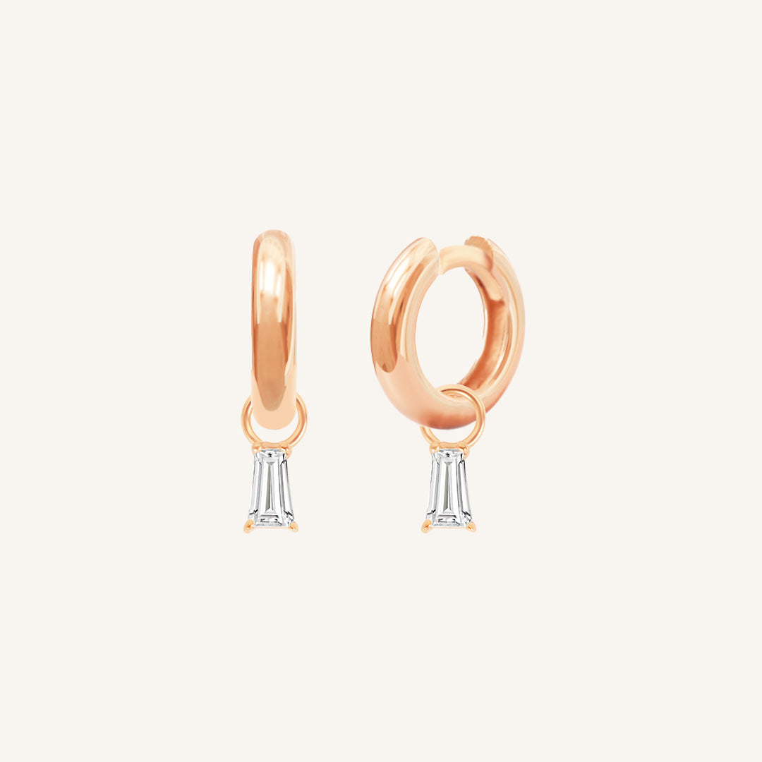 Flourish Plain Charm Hoops