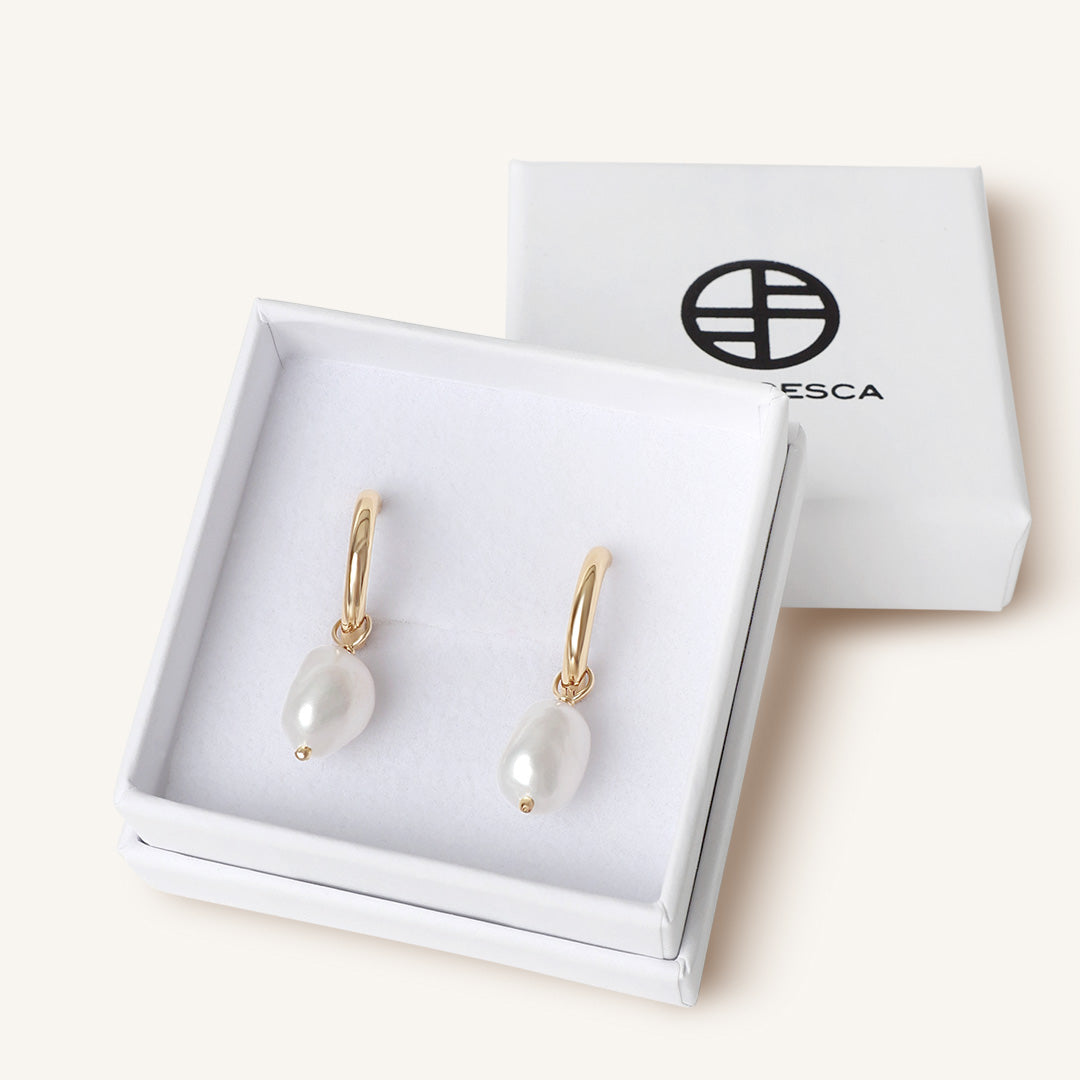 Keshi Pearl Hoop Charm (Set of 2)