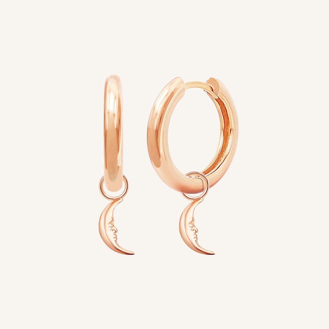 Patience Moon Plain Hoops