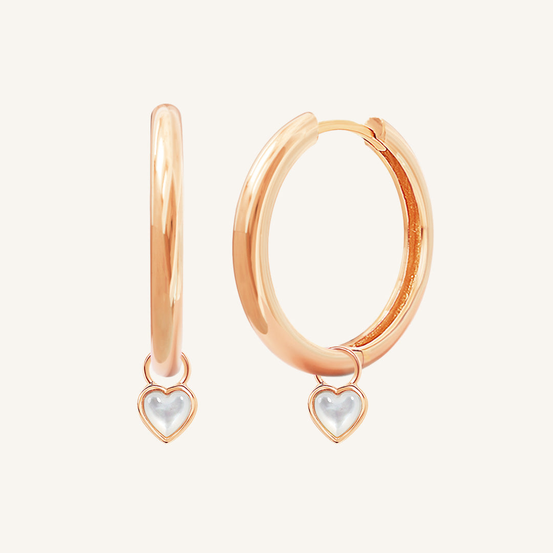 Devote Heart Plain Hoops