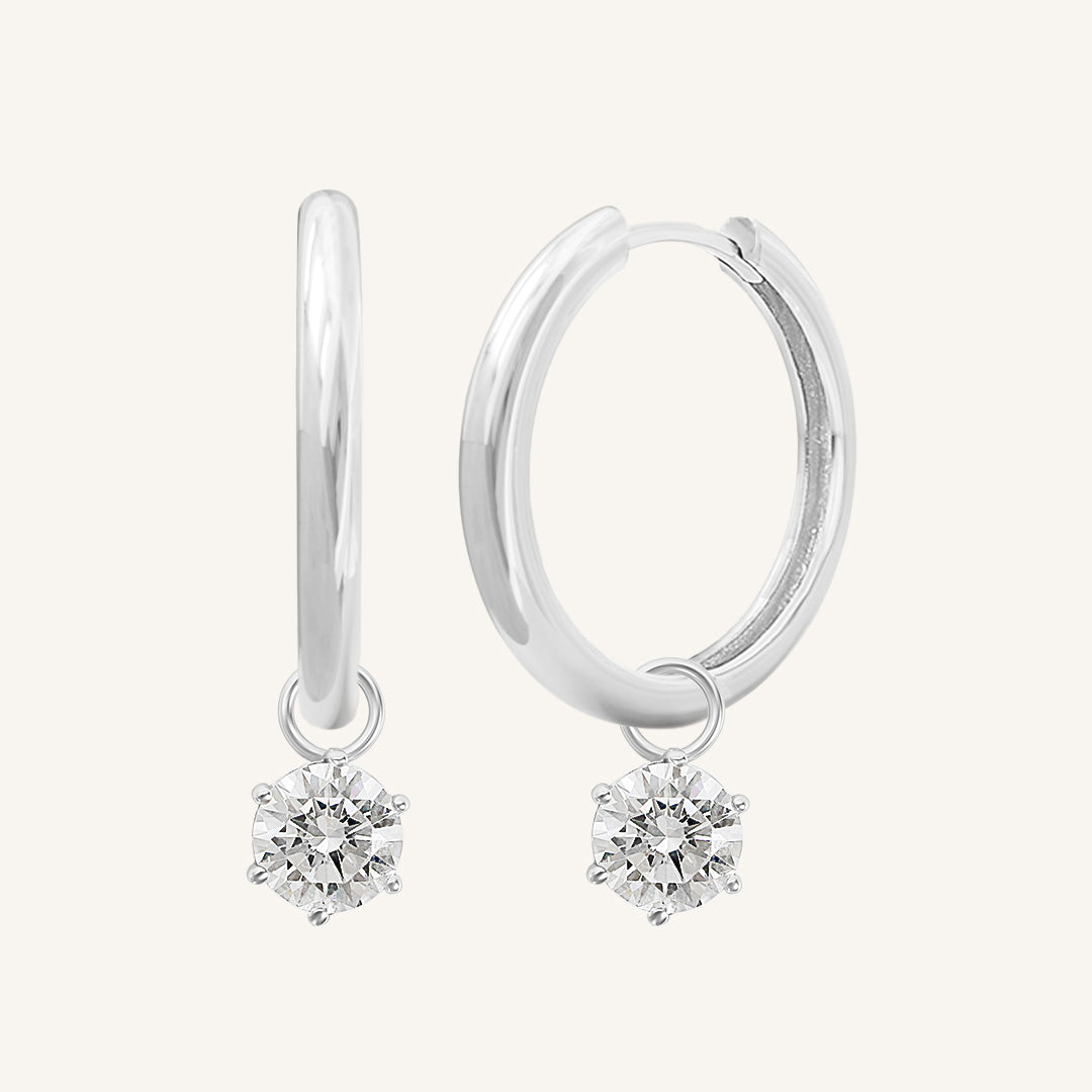 Grace Charm Hoops