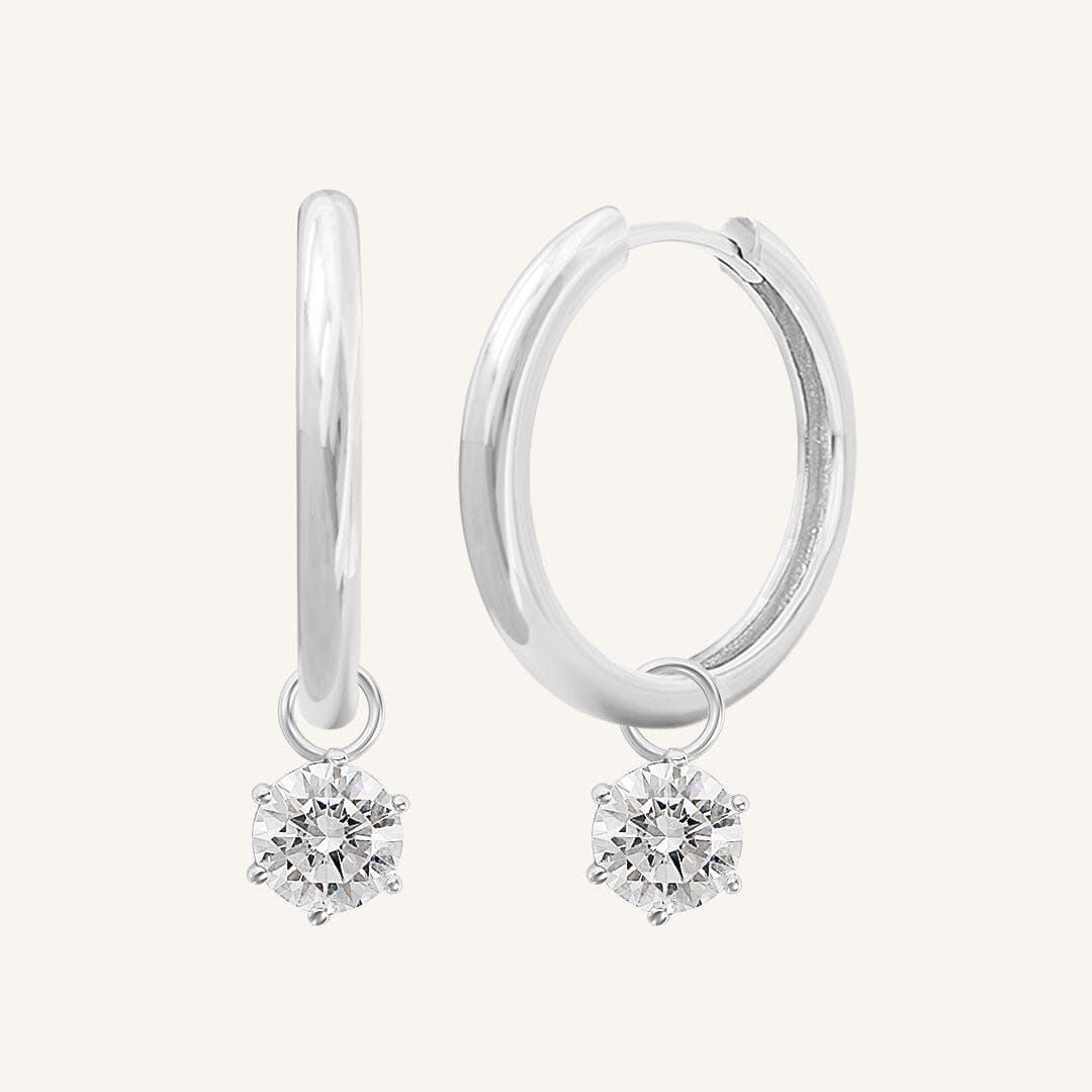 Grace Charm Hoops