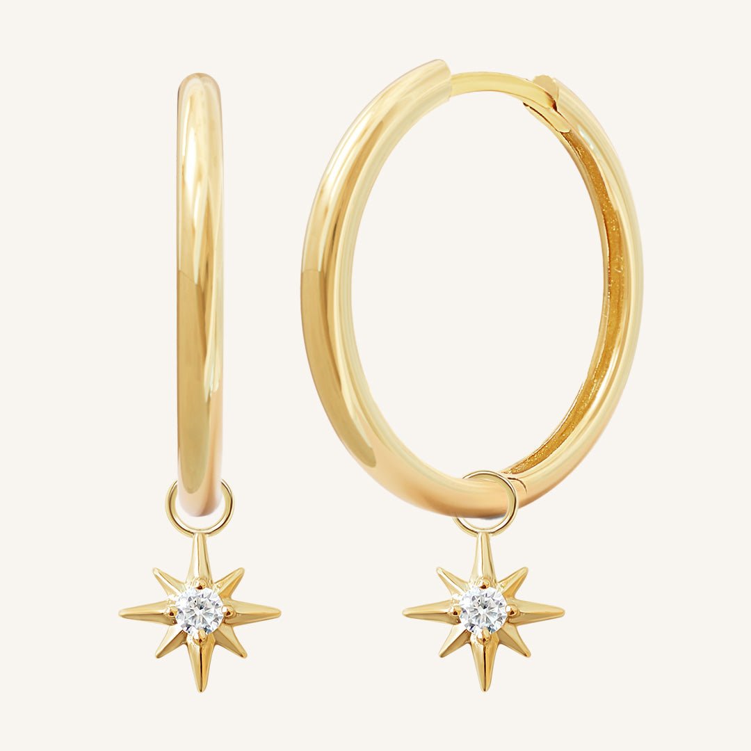 Contentment Star Plain Hoops