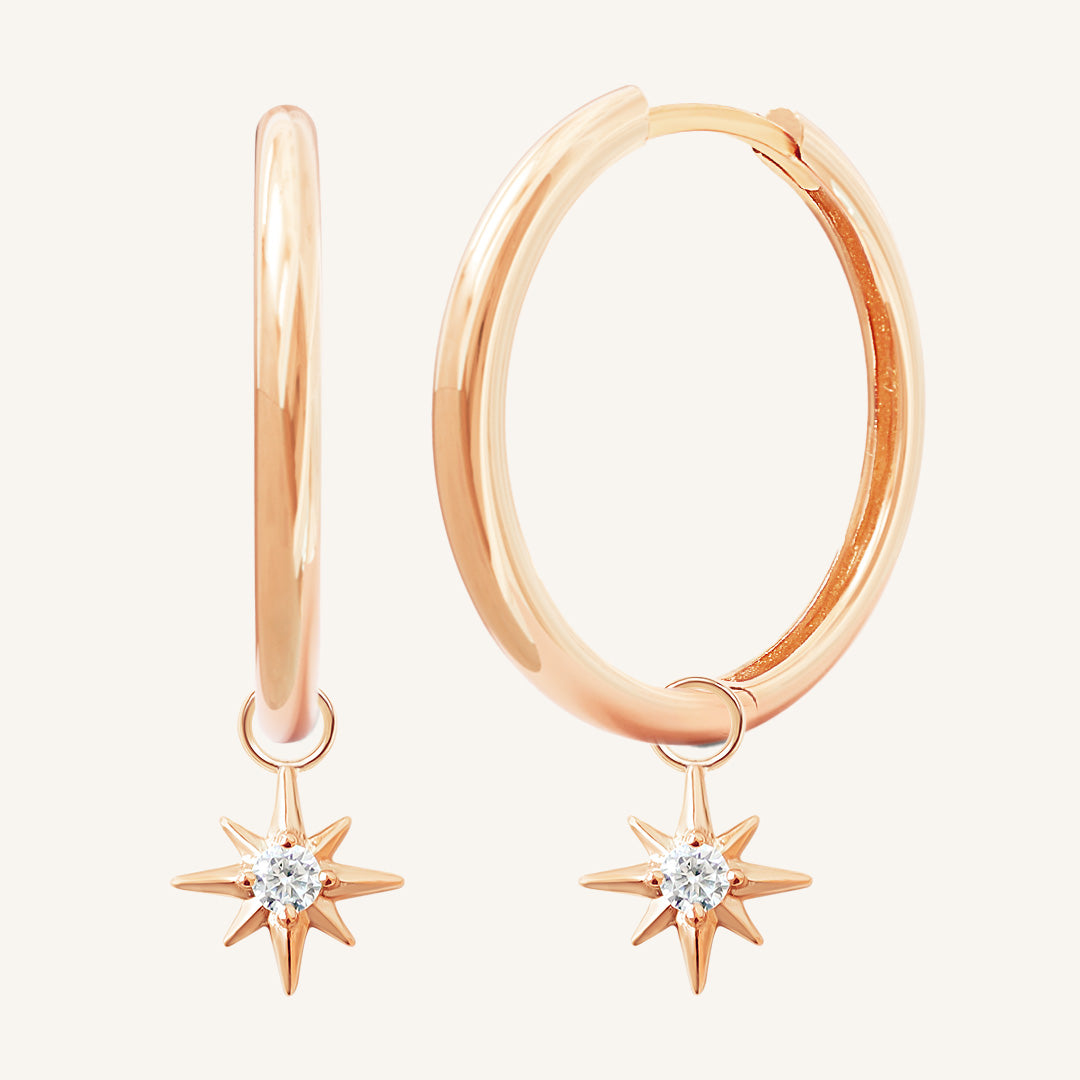 Contentment Star Plain Hoops