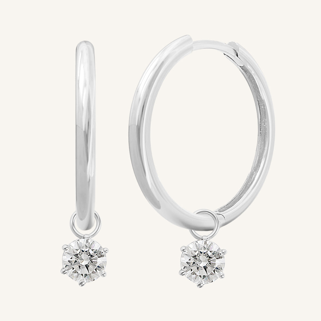 Grace Charm Hoops