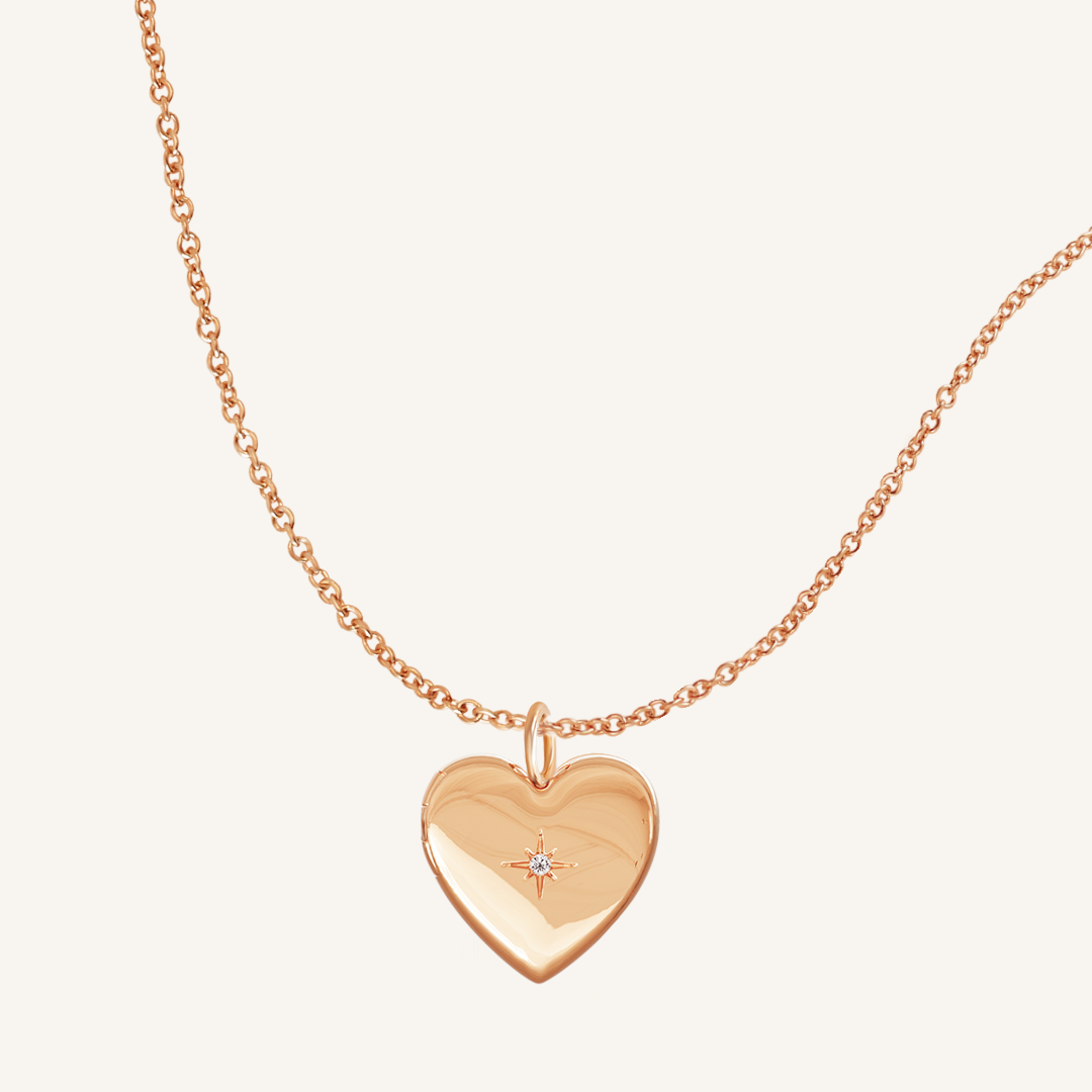 Behold Heart Photo Locket Necklace