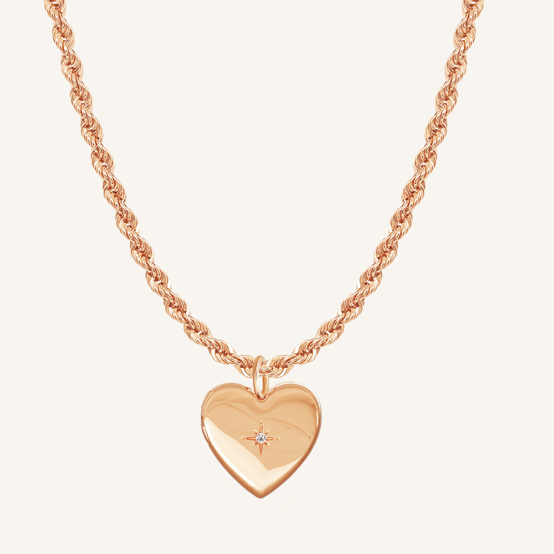 Behold Heart Photo Locket Necklace