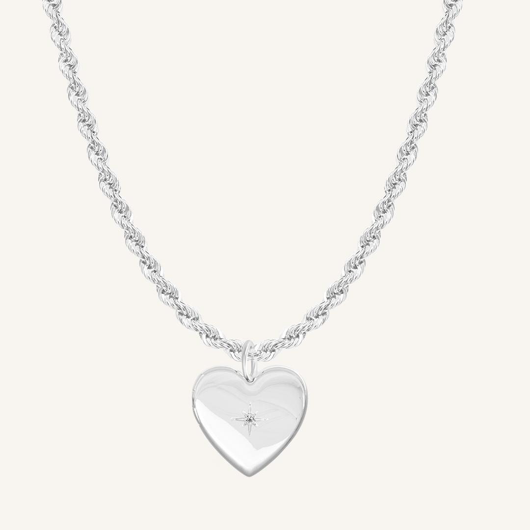 Behold Heart Photo Locket Necklace