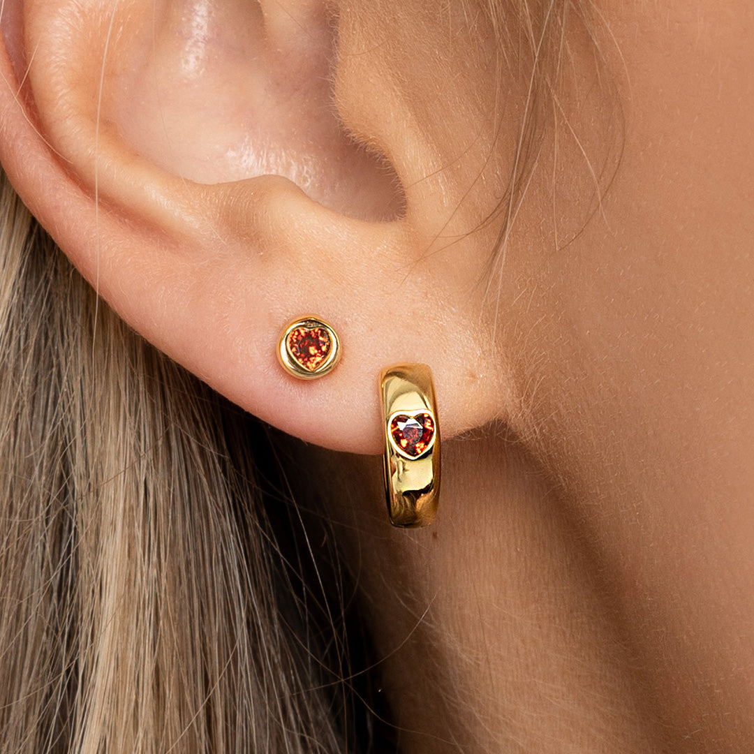 Adore Garnet Earring Set