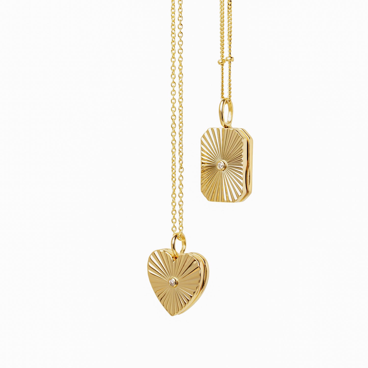 Amata Heart Photo Locket Necklace