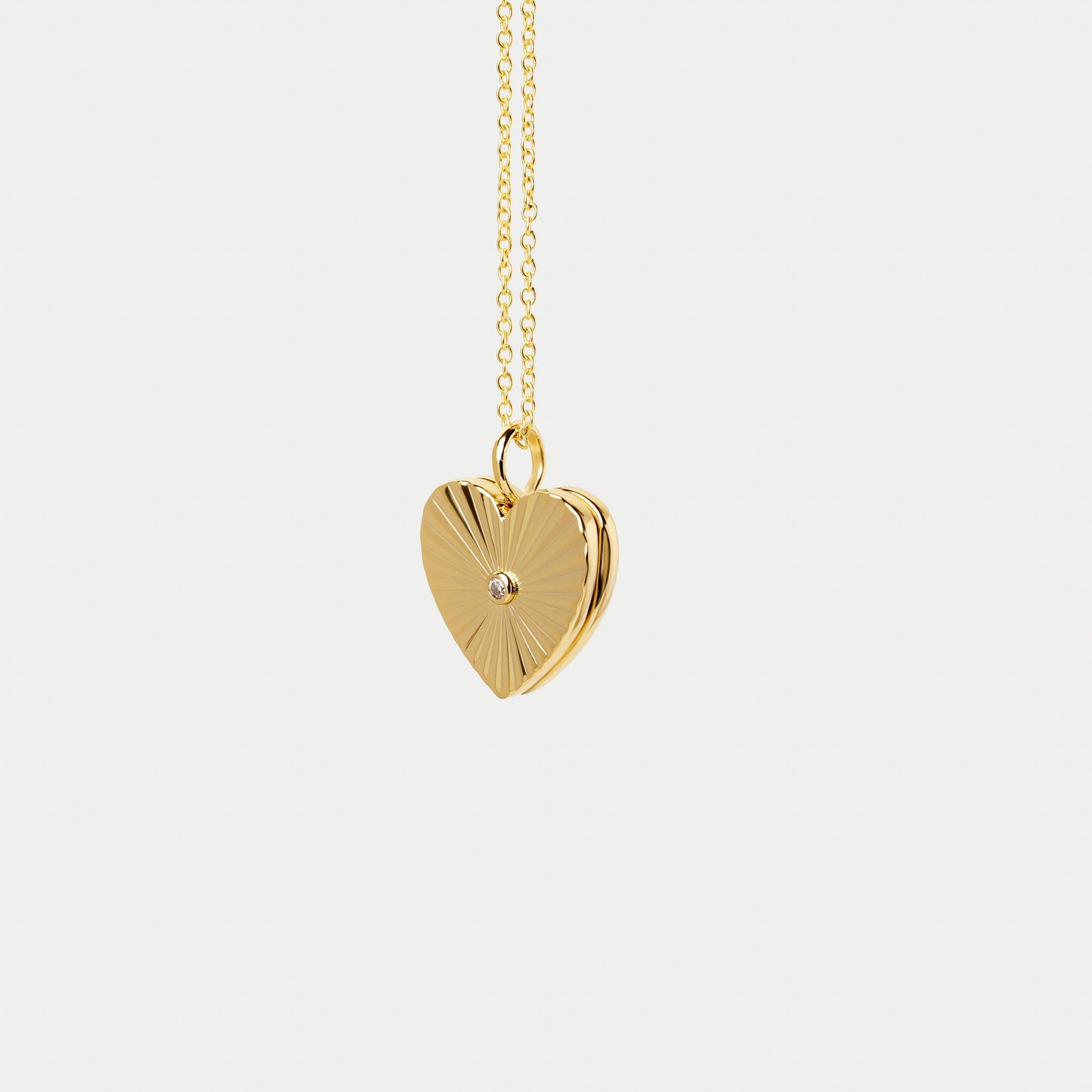 Amata Heart Photo Locket Necklace