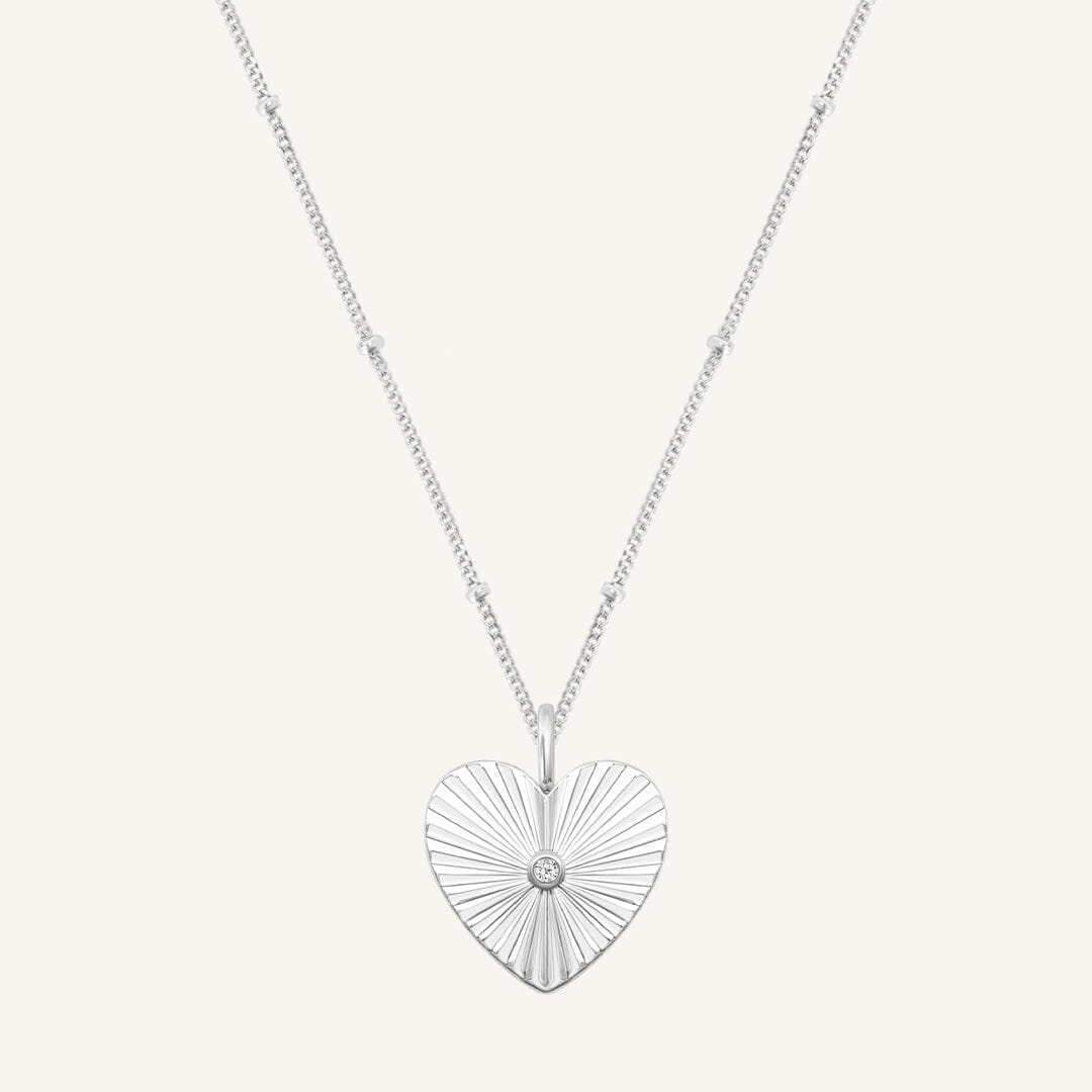 Amata Heart Photo Locket Necklace