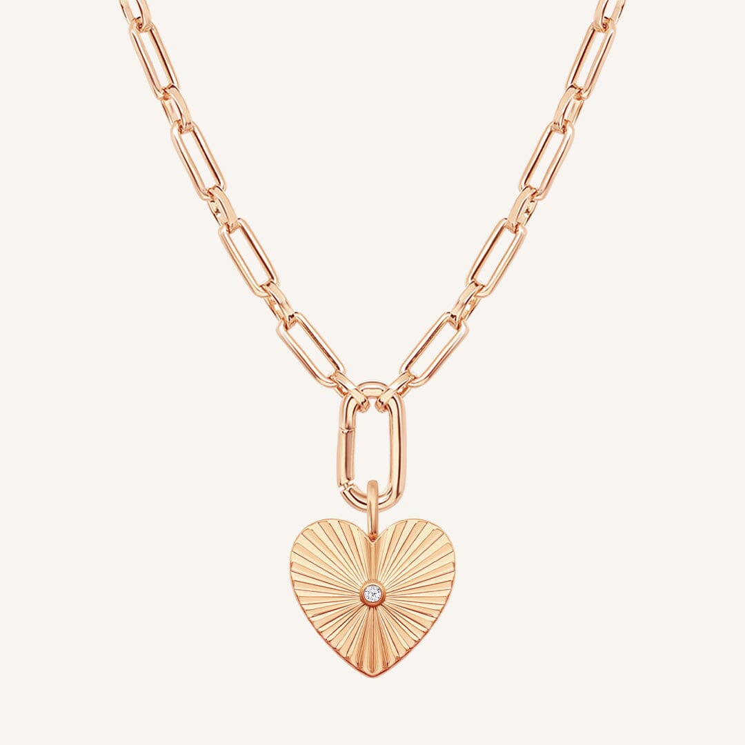 Amata Heart Photo Locket Necklace
