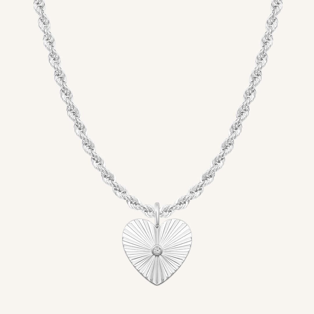 Amata Heart Photo Locket Necklace