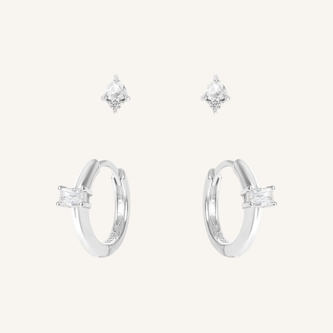 April Birthstone Earring Set