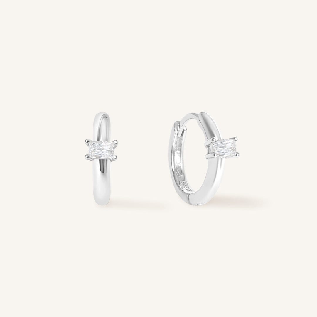 April Birthstone Huggies