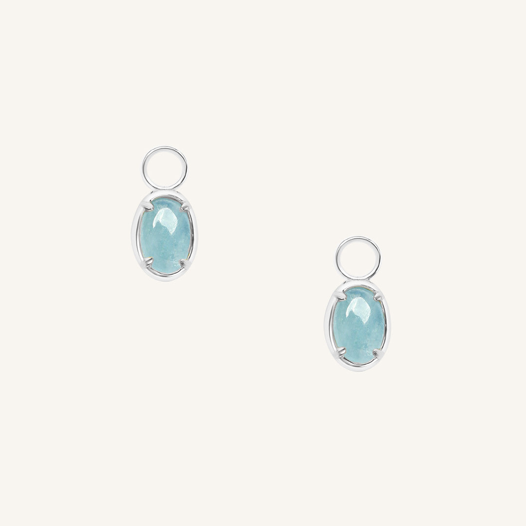 Aquamarine Haven Hoop Charm (Set of 2)