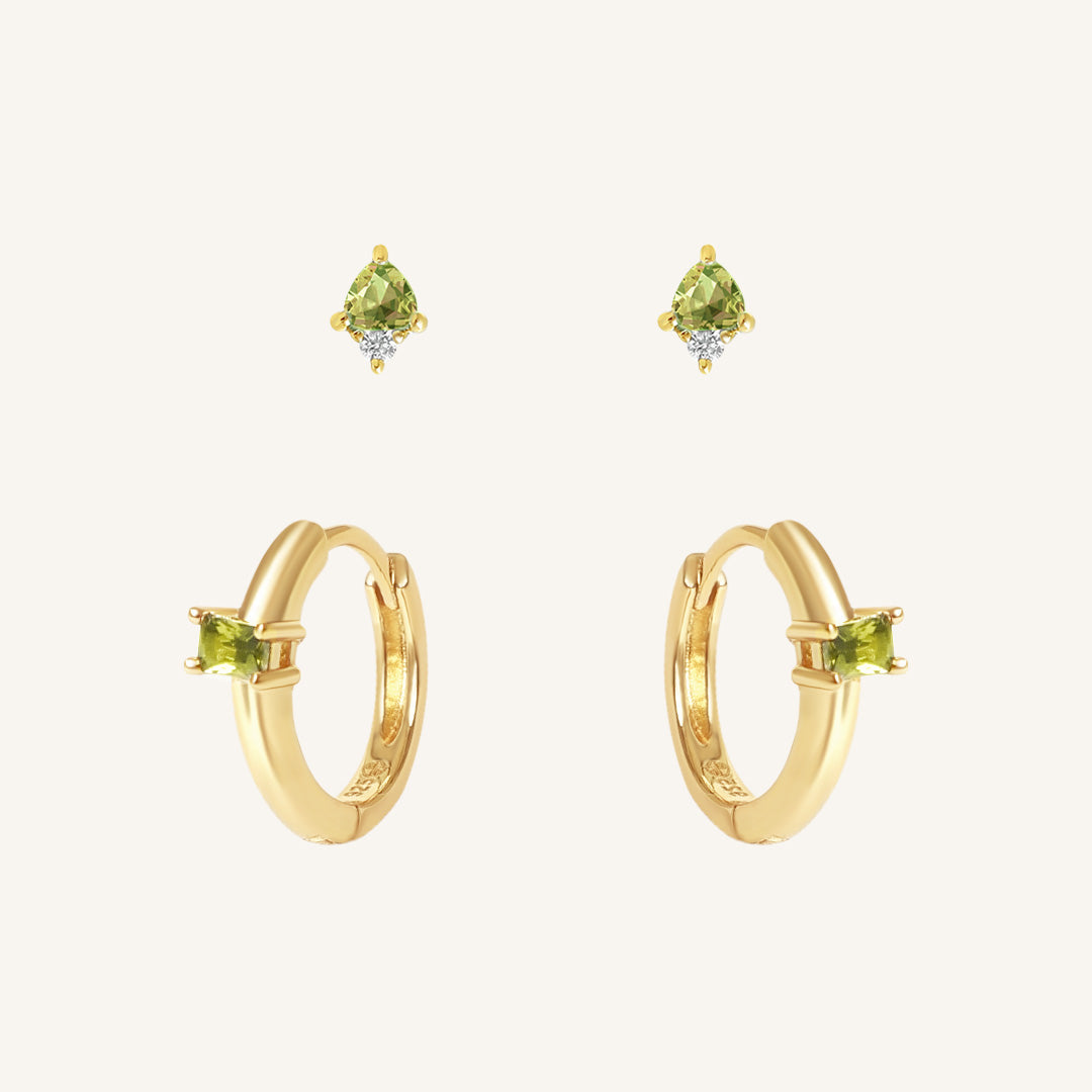 August Birthstone Earring Set