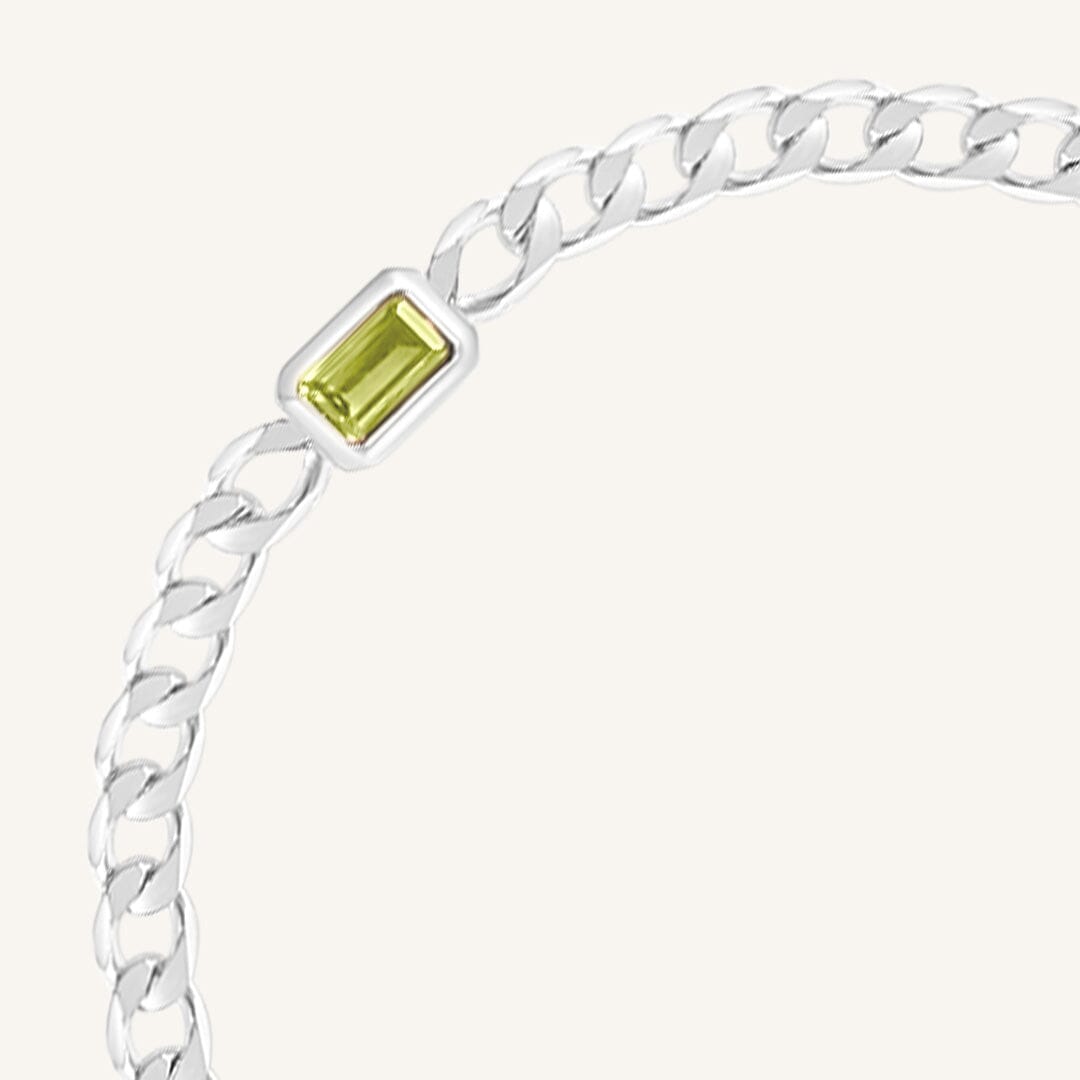 August Birthstone Chain Bracelet