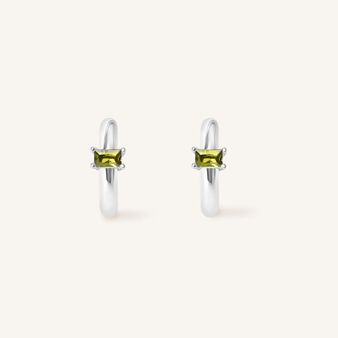 August Birthstone Huggies