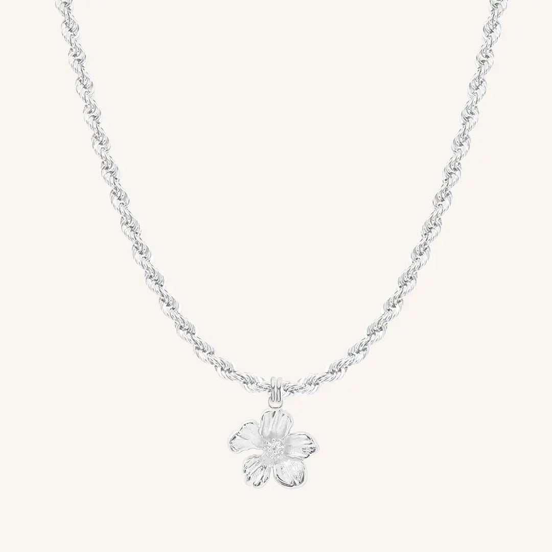 The SILVER-Rope Azalea Necklace by Francesca Jewellery from the Necklaces Collection.