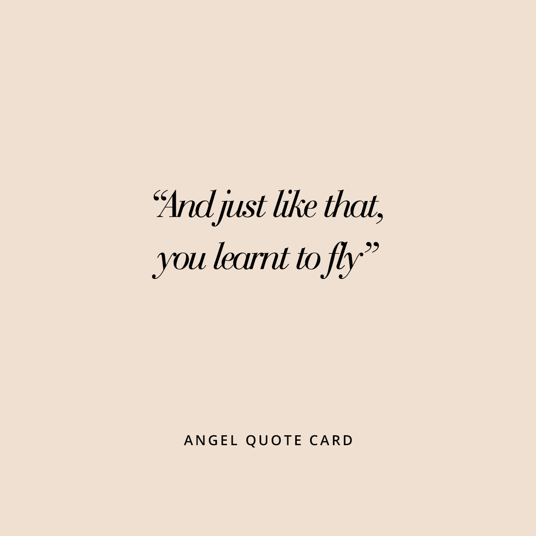 Angel wing charm quote