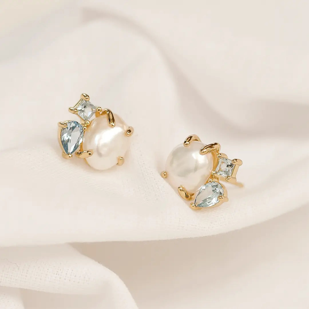 The Something Blue Studs by Francesca Jewellery from the Earrings Collection.