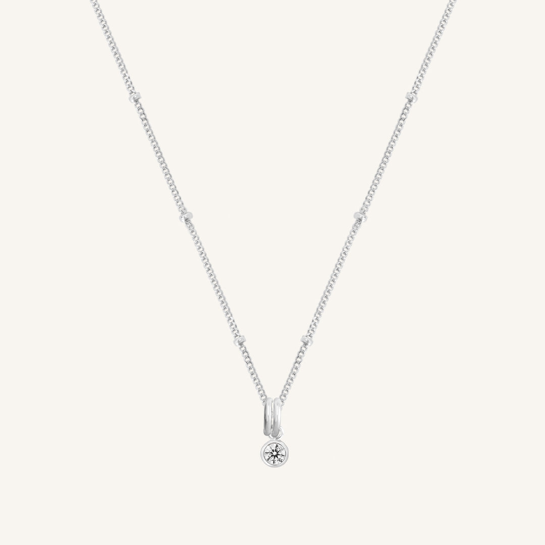 Aura Birthstone Charm Necklace