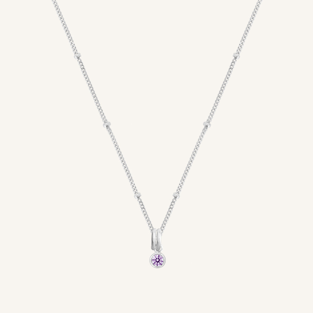 Aura Birthstone Charm Necklace