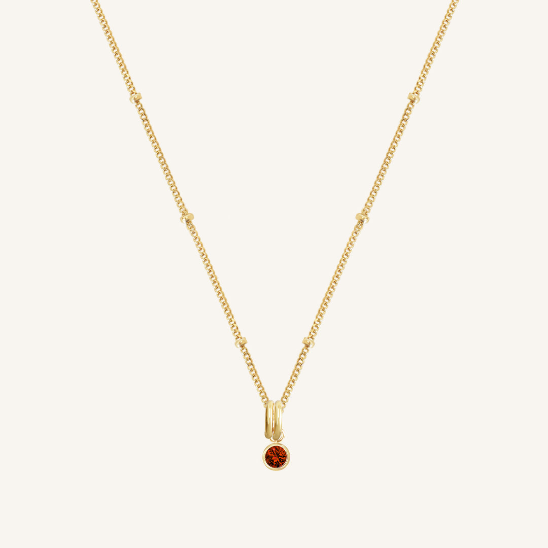 Aura Birthstone Charm Necklace