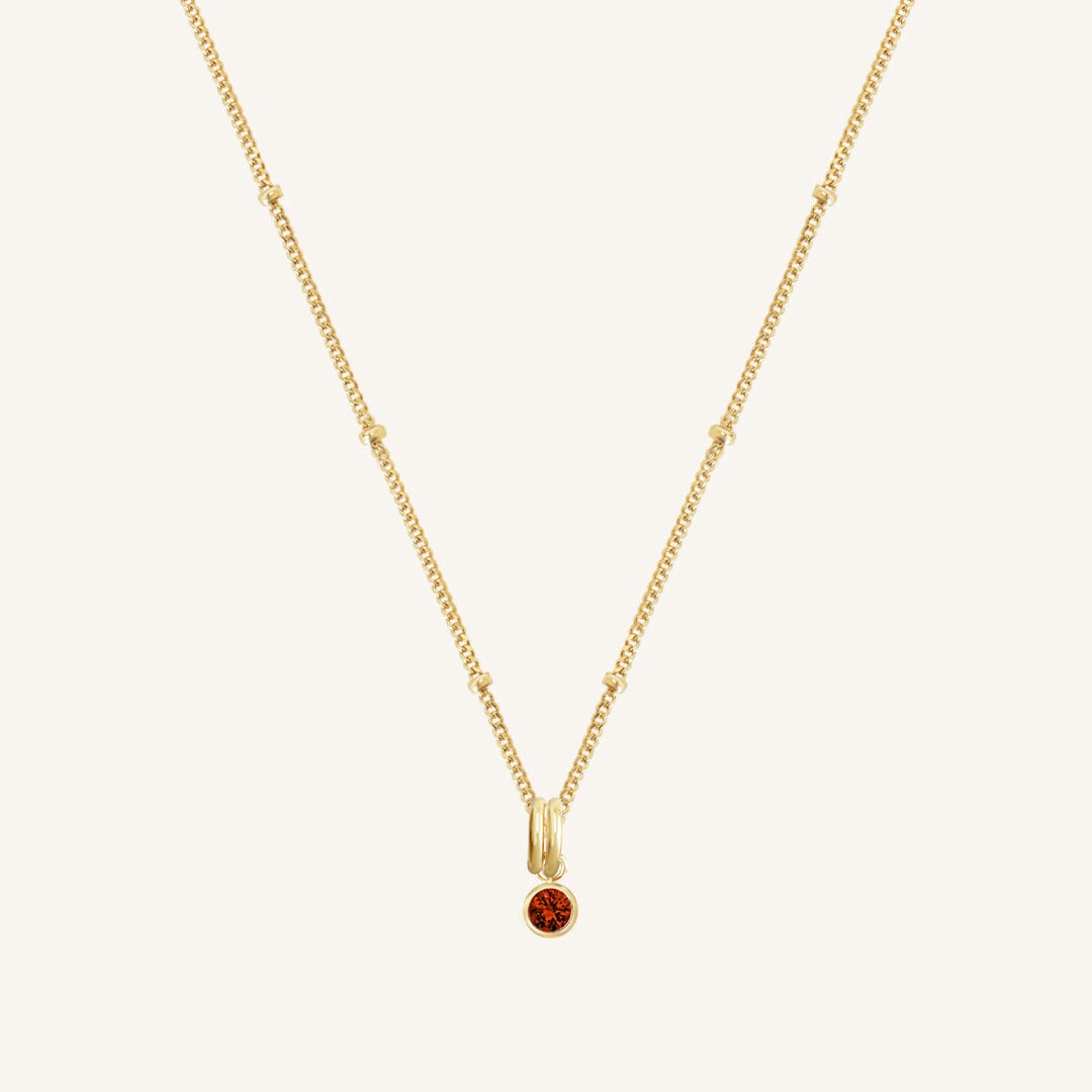 Aura Birthstone Charm Necklace