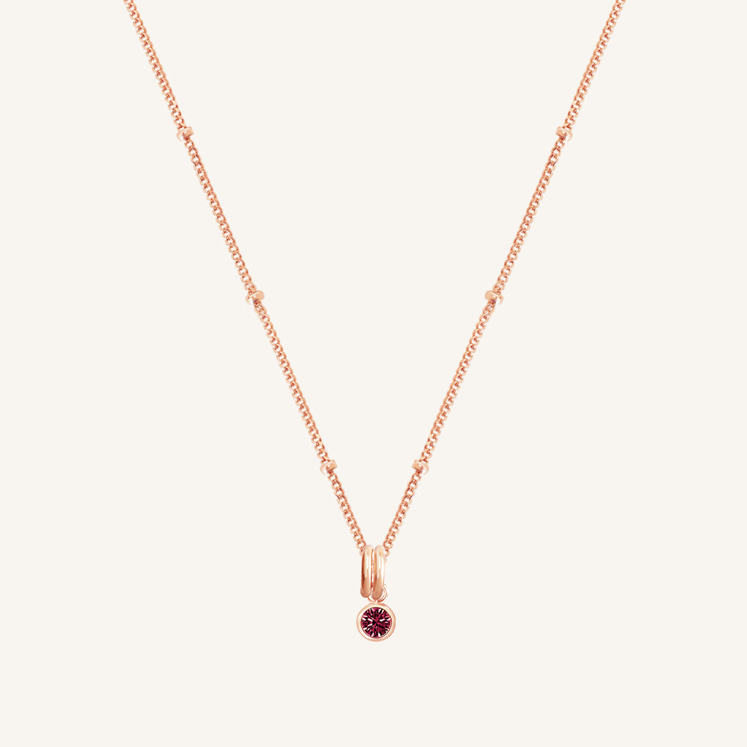 Aura Birthstone Charm Necklace