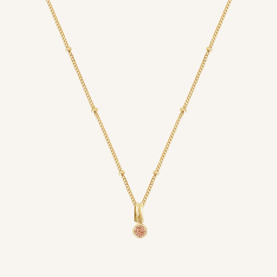 Aura Birthstone Charm Necklace