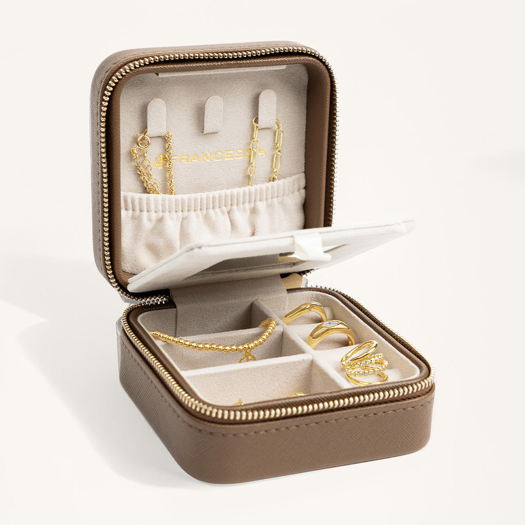 Bevel Jewellery Box Brown