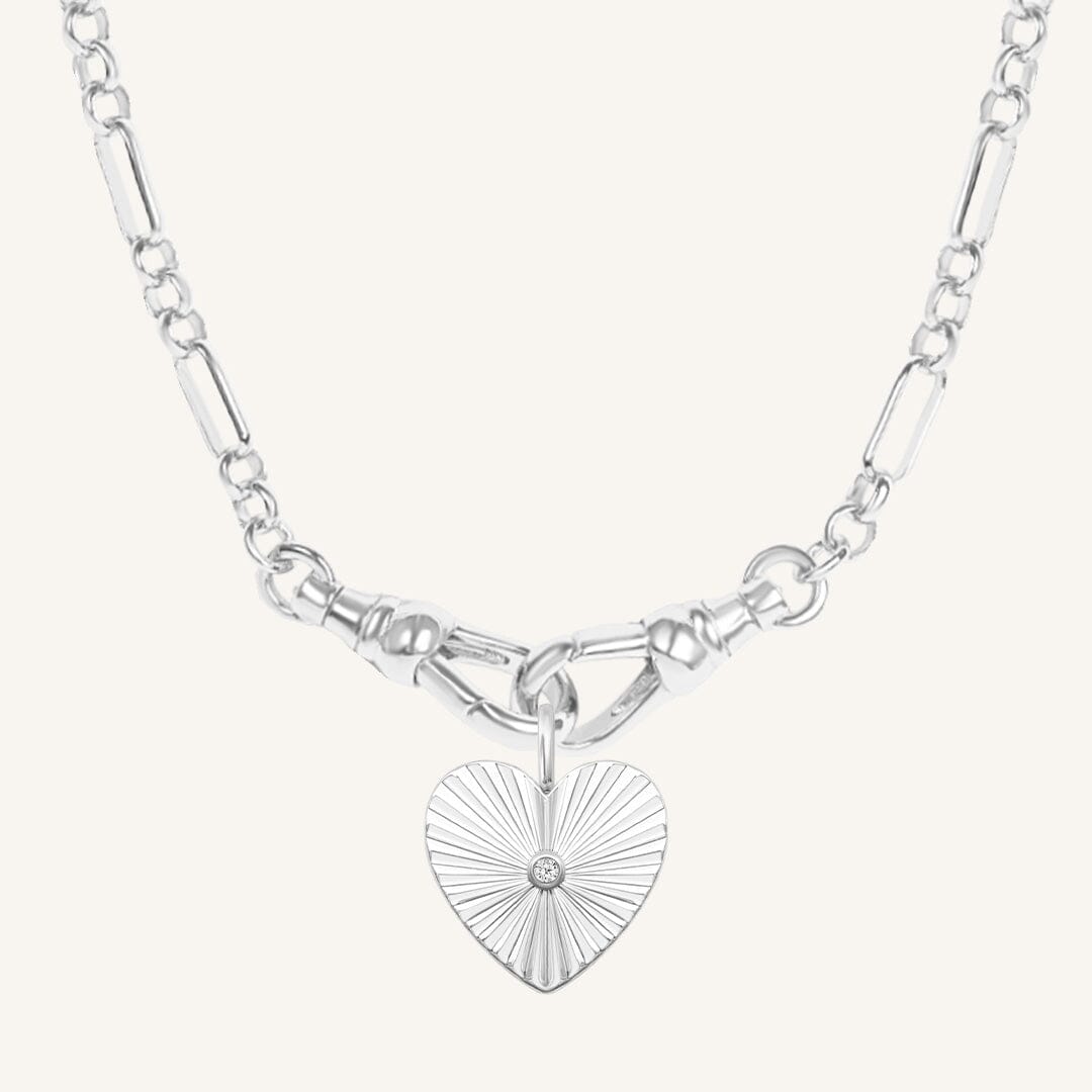 Amata Heart Photo Locket Necklace