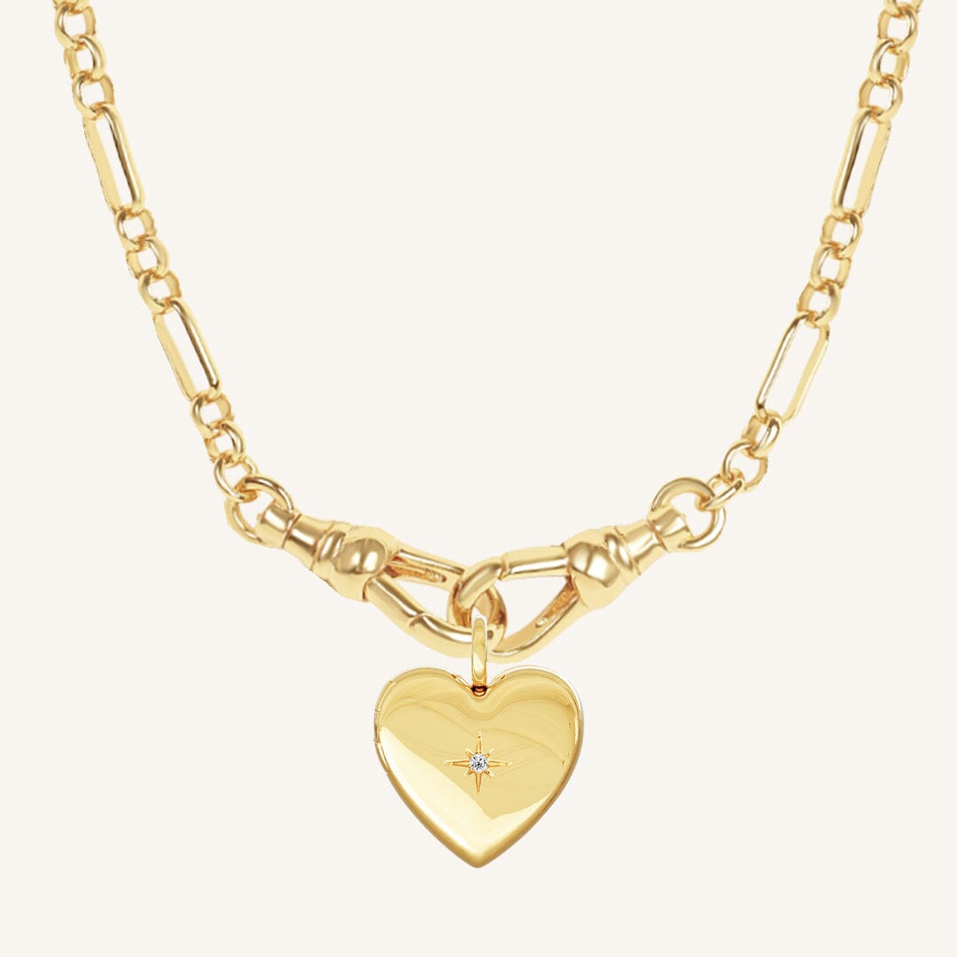 Behold Heart Photo Locket Necklace
