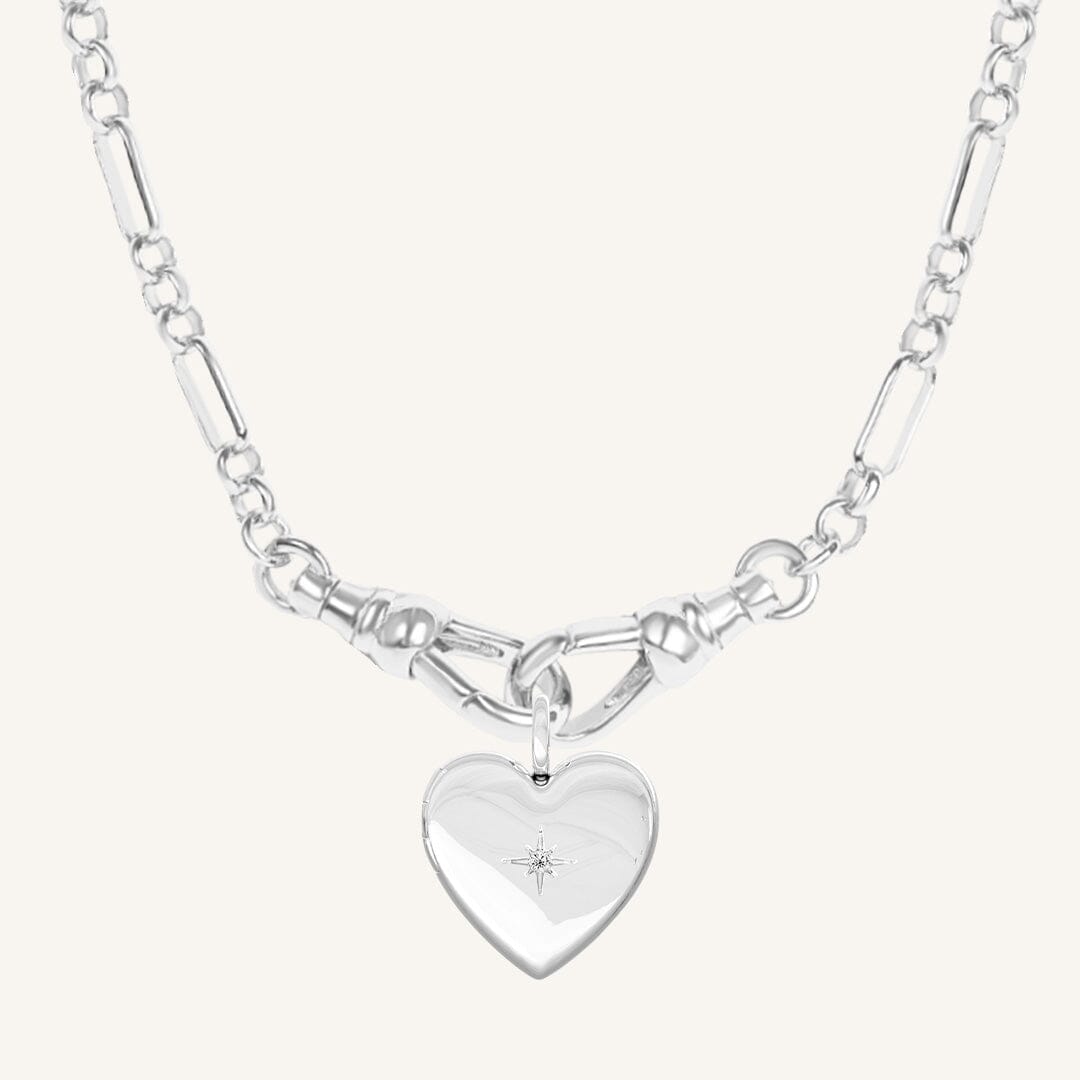 Behold Heart Photo Locket Necklace