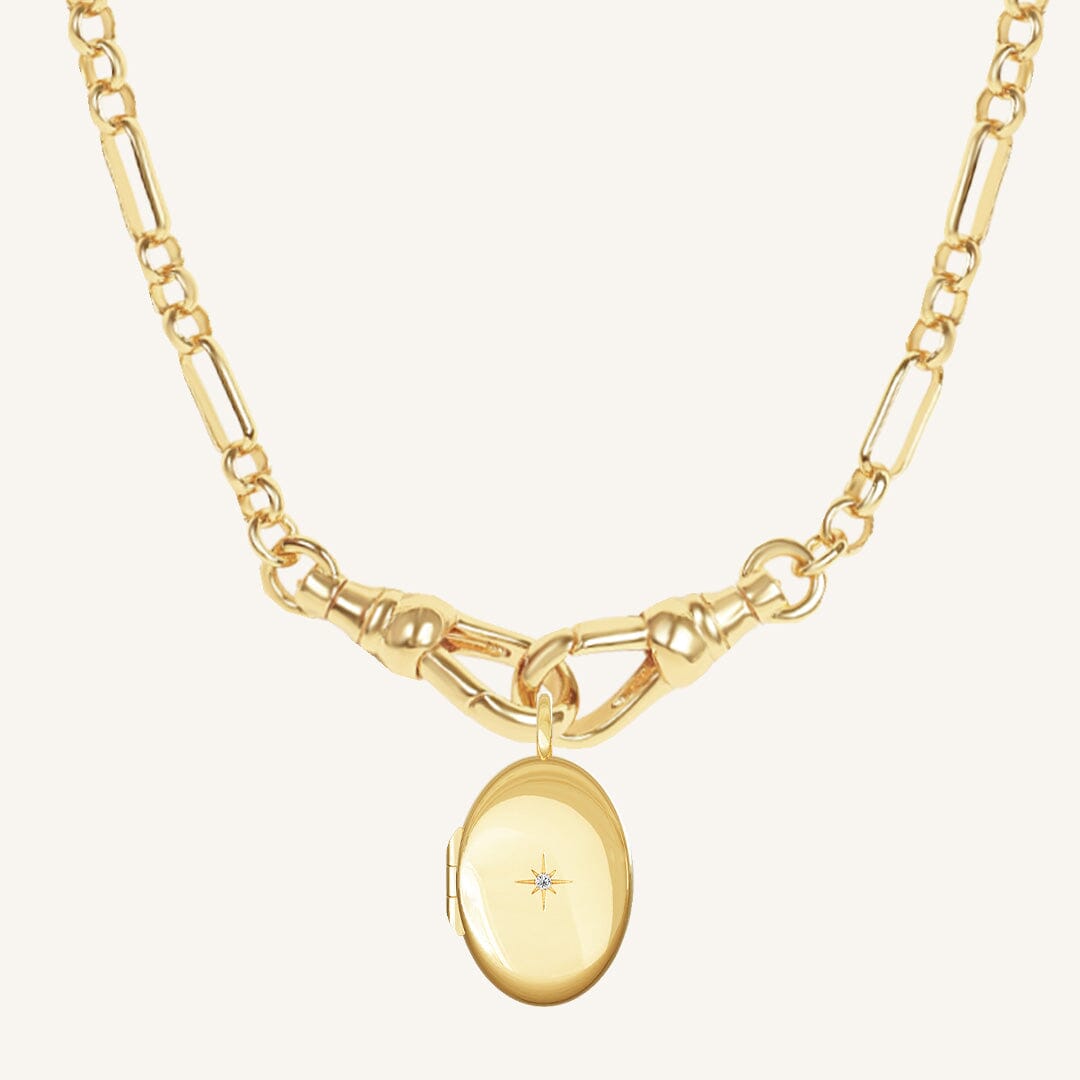Oval Photo Locket Necklace
