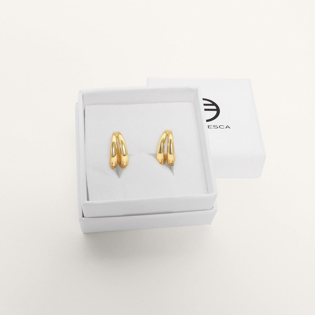Calla Double Hoops