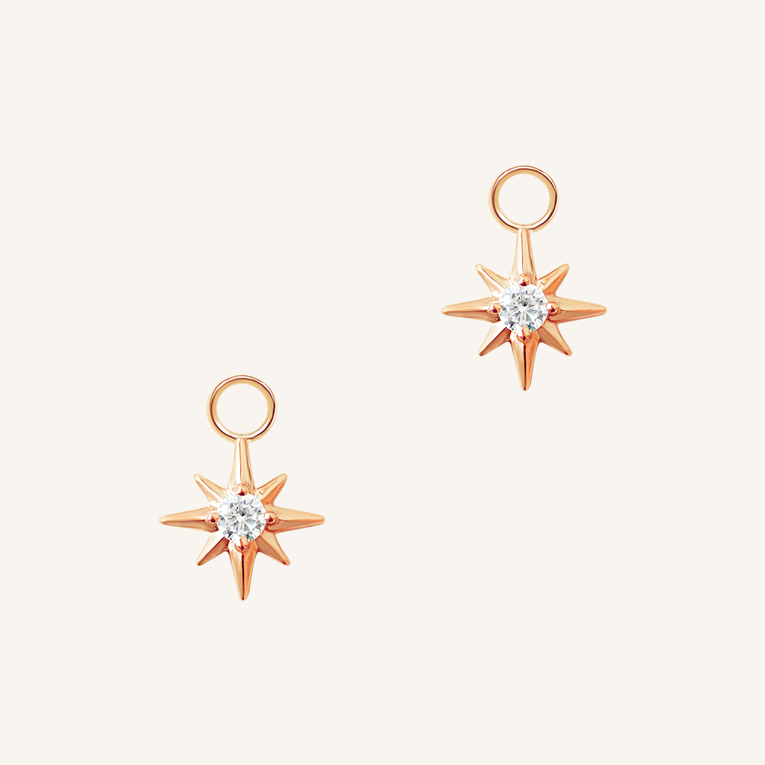 Contentment Star Hoop Charm (Set of 2)