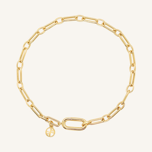 A gold-toned link bracelet