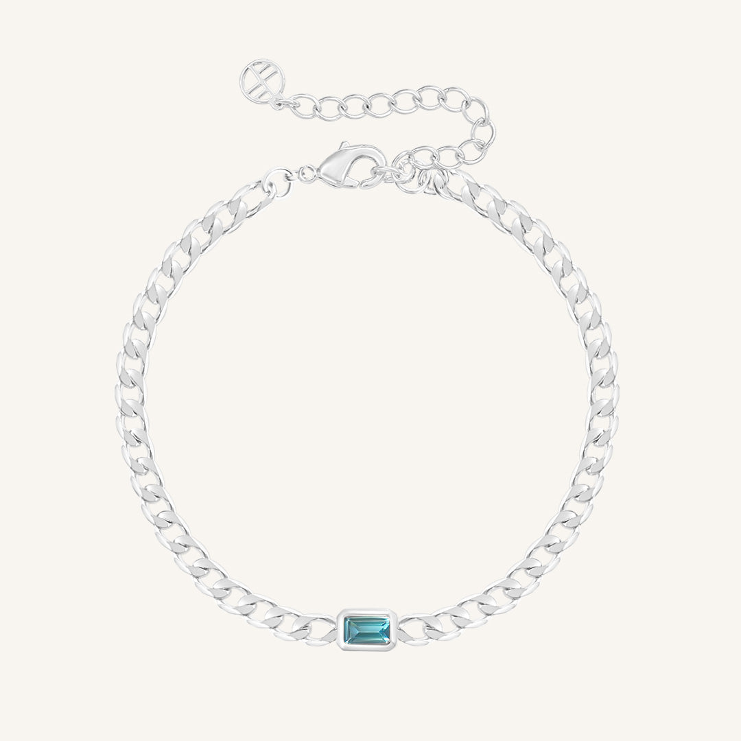 December Birthstone Chain Bracelet