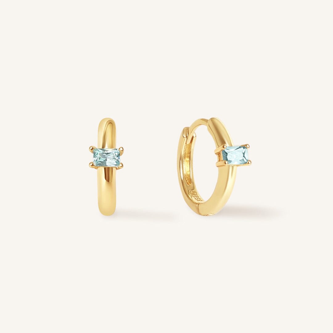 December Birthstone Huggies