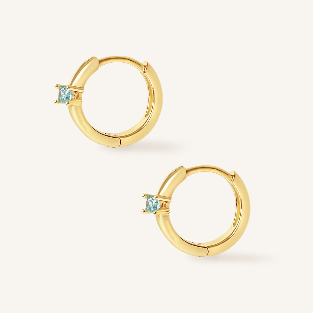 December Birthstone Huggies