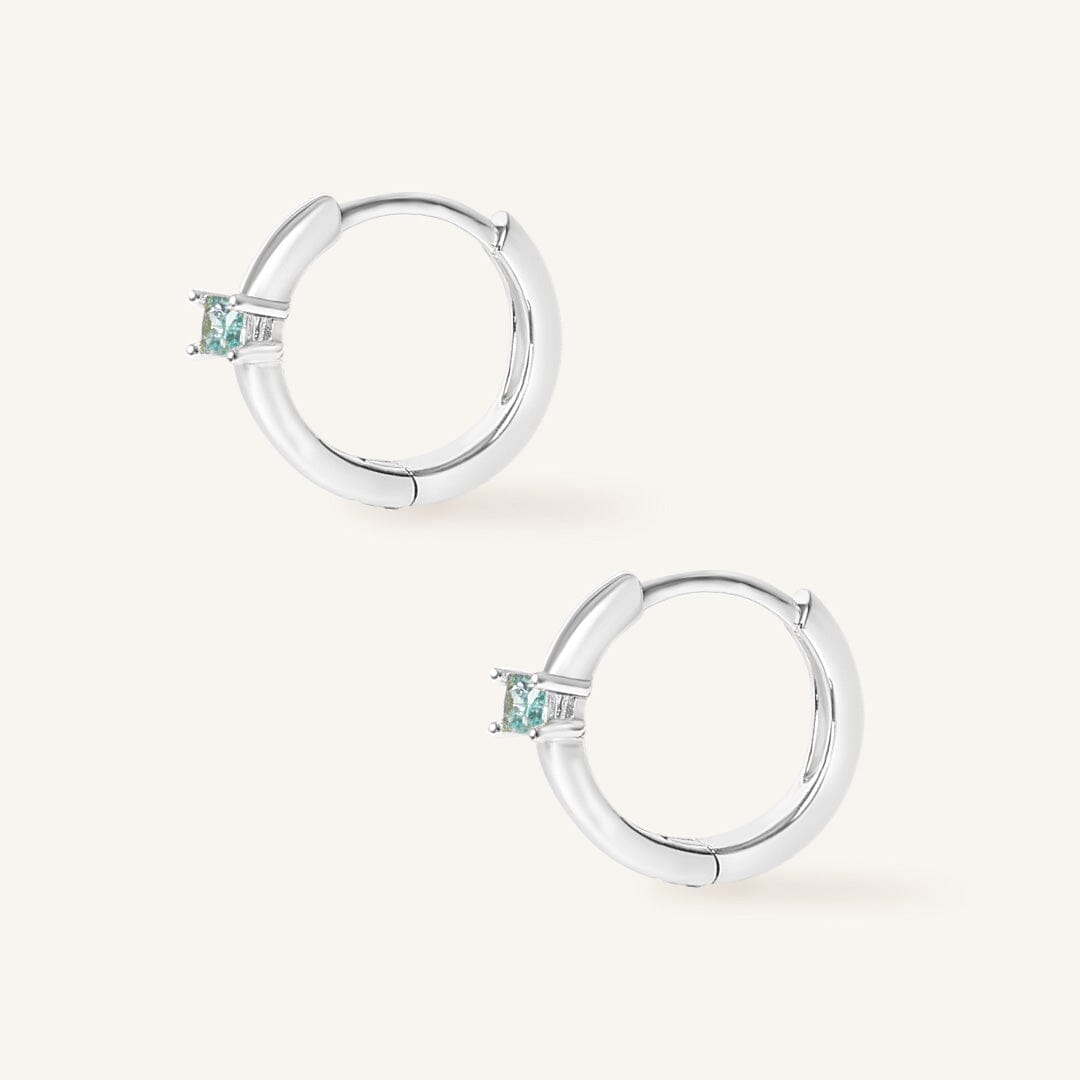 December Birthstone Huggies