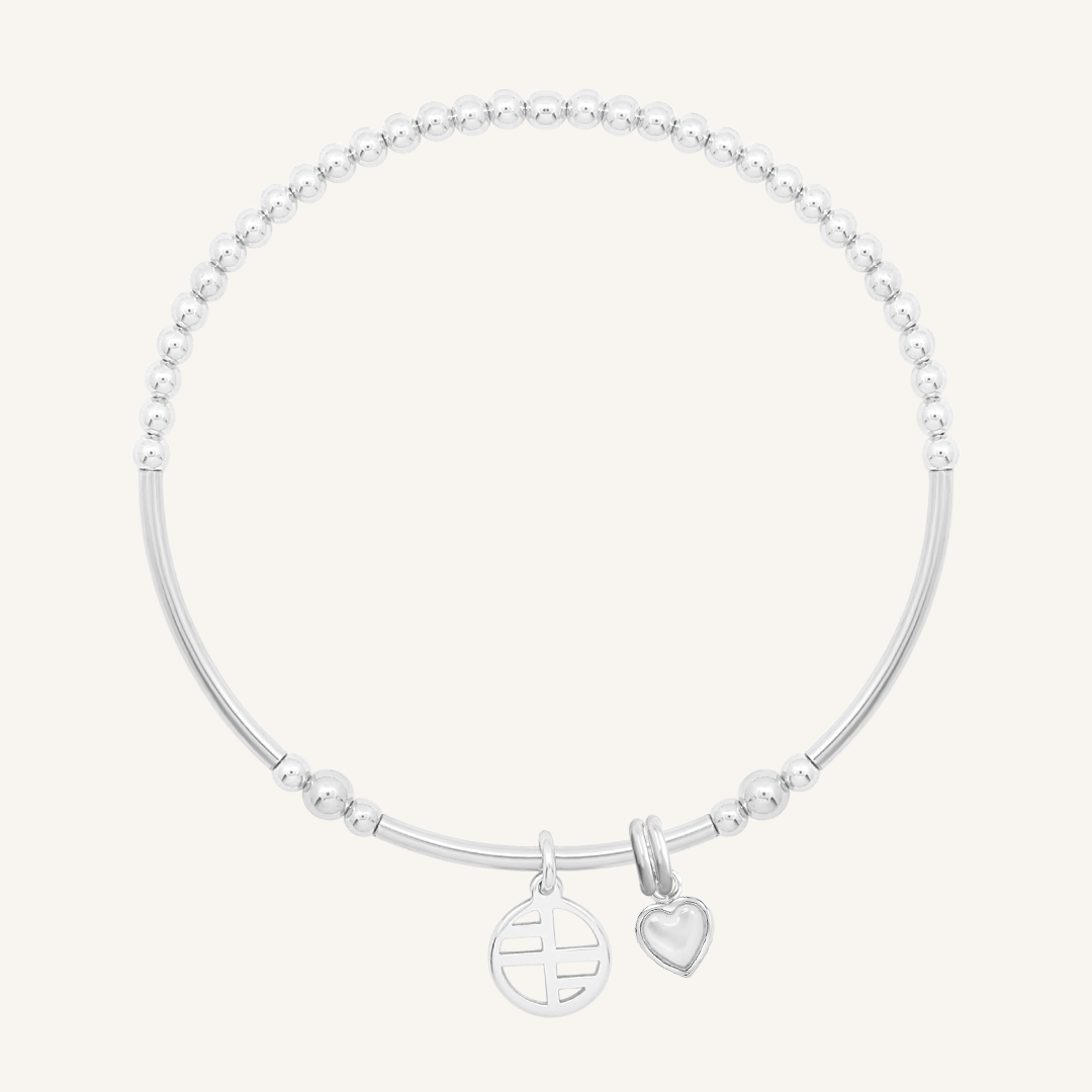 Devote Heart Charm Bracelet