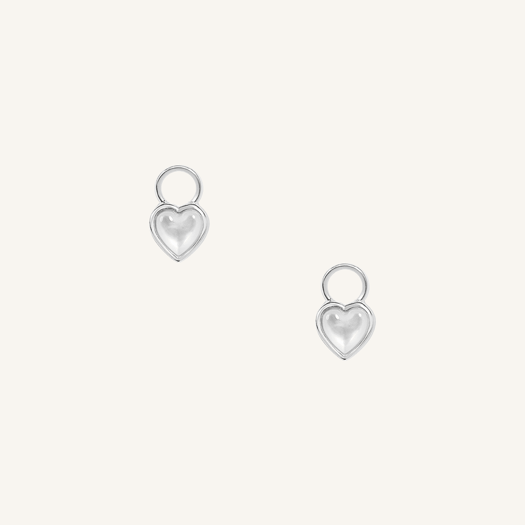Devote Heart Hoop Charm (Set of 2)