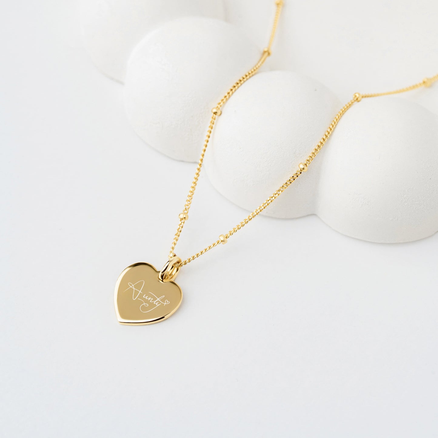 Etch Behold Heart Necklace